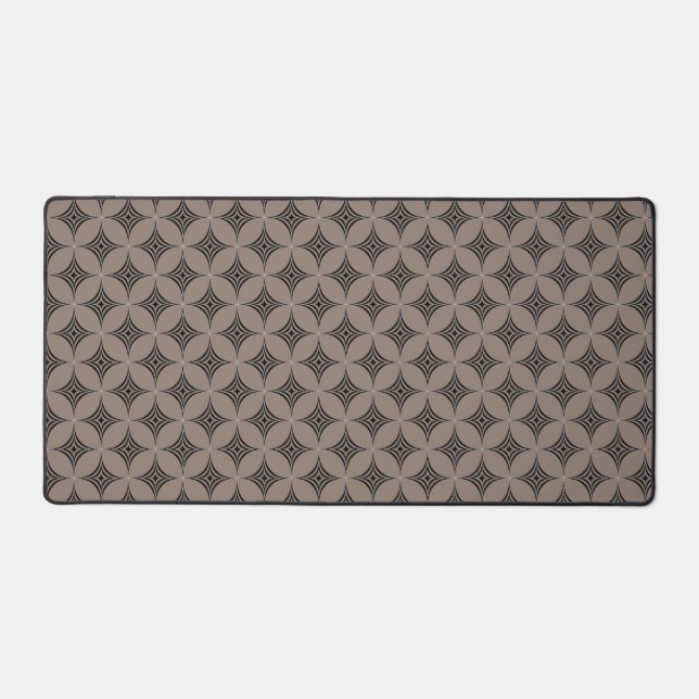 Elégant Motif géométrique diamant sur Lucky Beige (Recto)