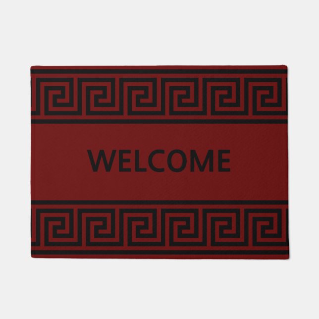 Élégant Motif grec sur le tapis de bienvenue de Bo (Devant)