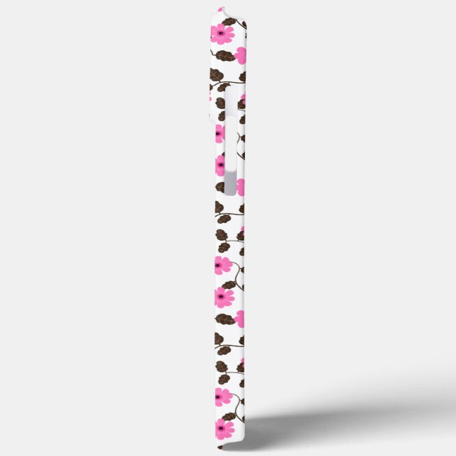 Élégant Motif rose floral vigne coque iphone (Verso / Gauche)