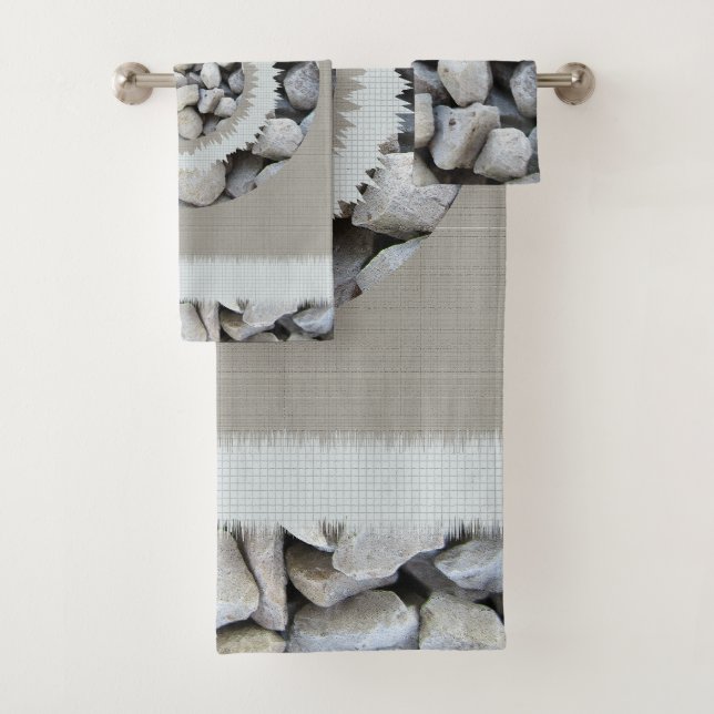 Elégant motif tendance de beaux galets gris (En situation)