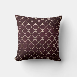 Élégant Motif Trellis marocain Coussin