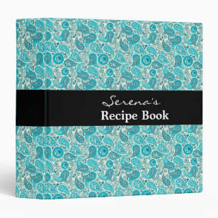 Élégant motif Turquoise de Paisley 3 Classeur à an