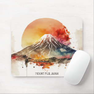 Elegant Mount Fuji Japan Painting Mouse Pad