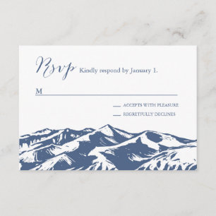 Elegant Mountain Wedding RSVP Card