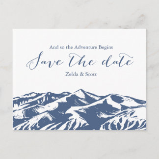 Elegant Mountain Wedding Save the Date Card