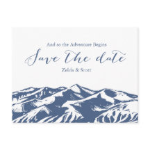 Elegant Mountain Wedding Save the Date Card