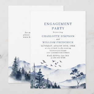 Elegant Mountains Forest ENGAGEMENT PARTY Invitation