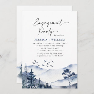 Elegant Mountains Forest ENGAGEMENT PARTY Invitation