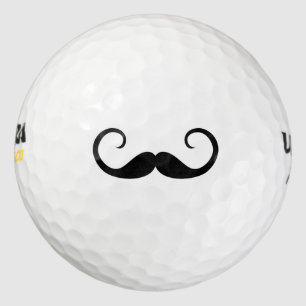 Elegant Moustache Golf Balls
