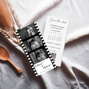 Elegant Movie Wedding Photo booth strip frame Save The Date