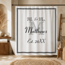 Elegant Mr and Mrs Monogram