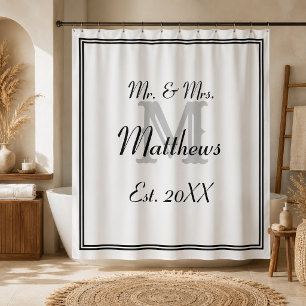 Elegant Mr and Mrs Monogram