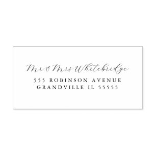 Elegant  Mr &Mrs  scripted design Self-inking Stamp