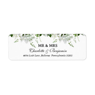 Elegant Mr & Mrs Wedding Return Address