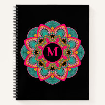 Elegant Multi-Colour Mandala Flourish Monogram