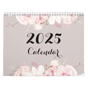 Élégant mur floral Calendrier 2025