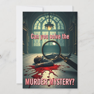 Elegant Murder Mystery Party Theme Invitation
