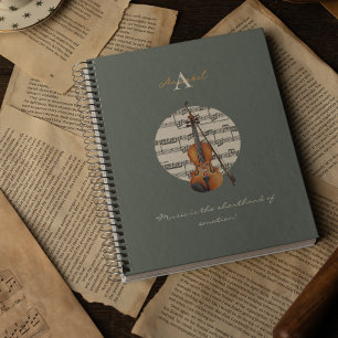 Elegant Music Lover's Inspirational Quote Notebook