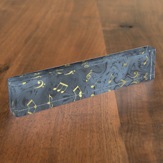 elegant music notes nameplate (Side)