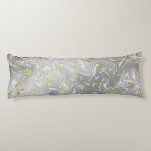 elegant music notes pattern body pillow