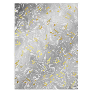 elegant music notes pattern tablecloth