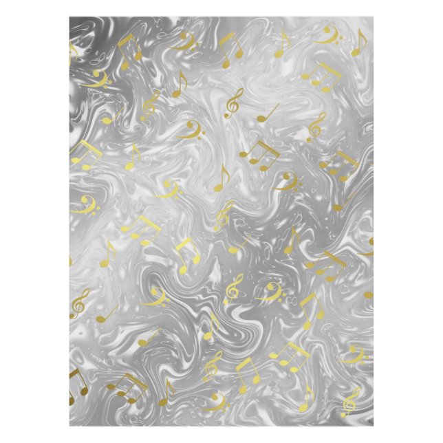 elegant music notes pattern tablecloth (Front)