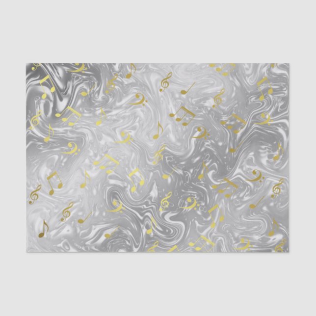 elegant music notes pattern tissue paper (Front)