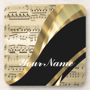 Elegant music sheet coaster