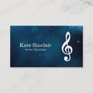 Elegant Music Teacher Piano Keys Musical Business Card