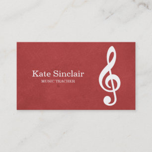 Elegant Music Teacher Piano Keys Musical Business Card
