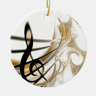 Elegant Musical Note Ceramic Ornament
