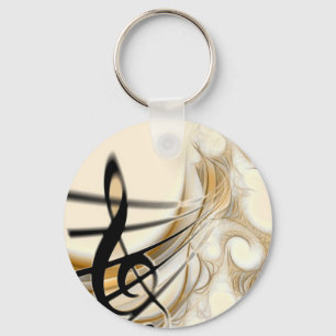 Elegant Musical Note Keychain