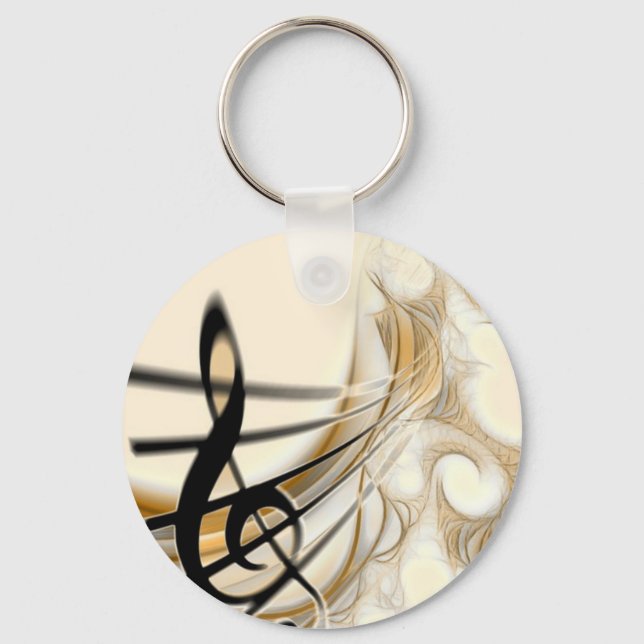 Elegant Musical Note Keychain (Front)