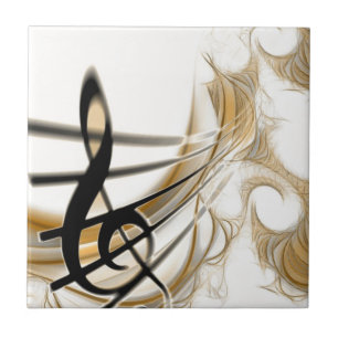 Elegant Musical Note Tile