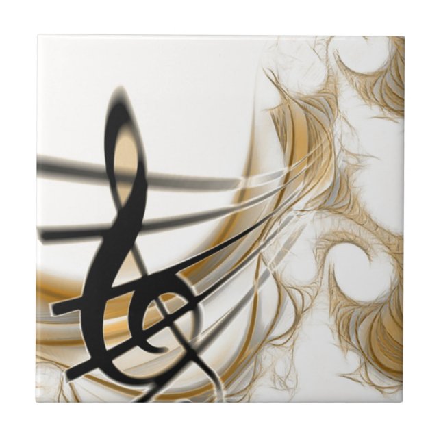 Elegant Musical Note Tile (Front)