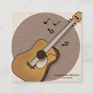 Elegant Musician Business card with Music Note