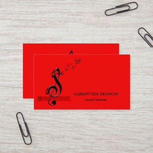 Elegant Musician Business card with Music Note