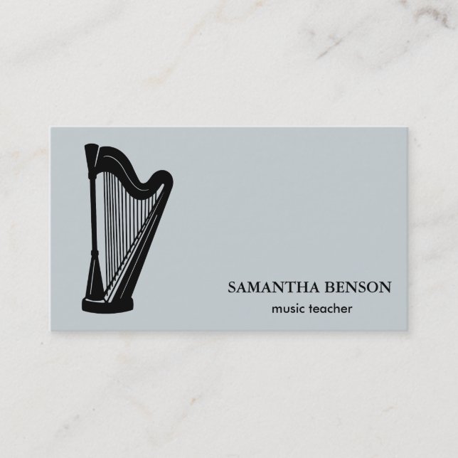 Elegant Musician Business card with Music Note (Front)