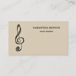 Élégant musicien Carte de visite avec note de mu