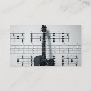Elégant musicien Carte de visite avec note de musi