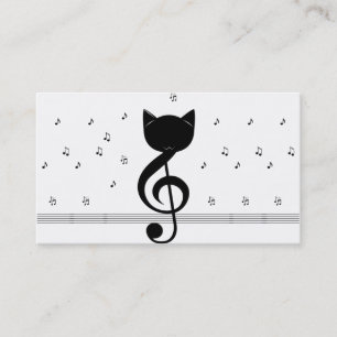 Elégant musicien Carte de visite avec note de musi