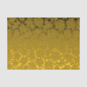 Elegant Mustard Yellow Black Modern Tissue Paper