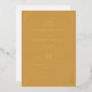 Elegant Mustard Yellow Geometric