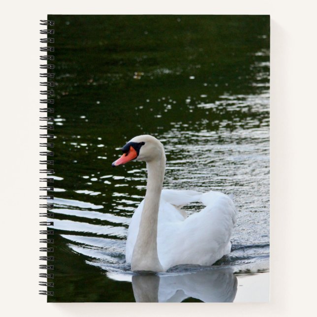 Elegant Mute Swan Notebook (Front)