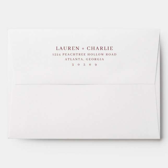 Elegant Muted Brown Minimalist Envelope (Back (Top Flap))