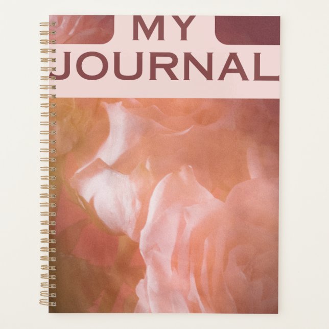Elegant Muted Rose Daily Journal Planner (Front)