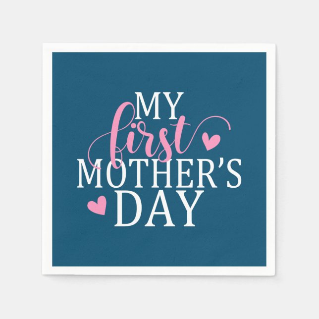 Elegant My First Mother's Day | Paper Napkin (Front)