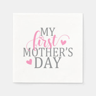 Elegant My First Mother's Day   Paper Napkin