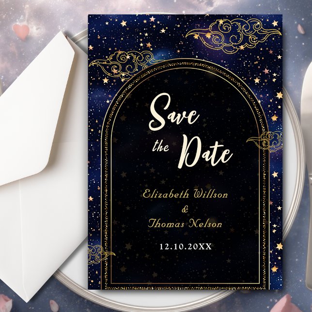 Elegant mystical celestial wedding save the date (Creator Uploaded)