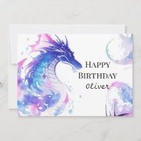 Elegant Mystical Dragon Birthday